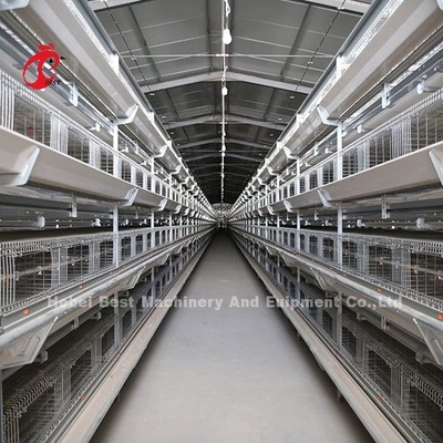 Melhor galvanizado 3 níveis 96 pássaros camada sistema de gaiolas de bateria no Quênia Farm Mia