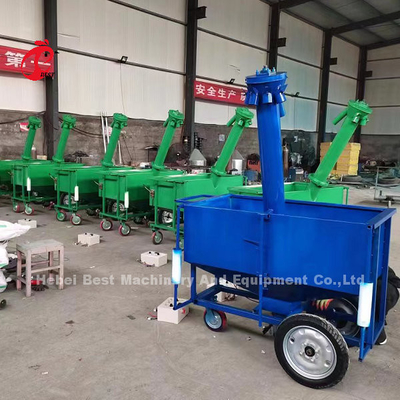Carrinho automático de alimentação de frango Caixa de aves de capoeira Trolley de alimentação Rosa