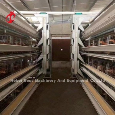 Sistema de gaiolas automáticas de camada de bateria H Quadro para 30000 pássaros